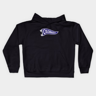 Colorado Pennant - Black Kids Hoodie